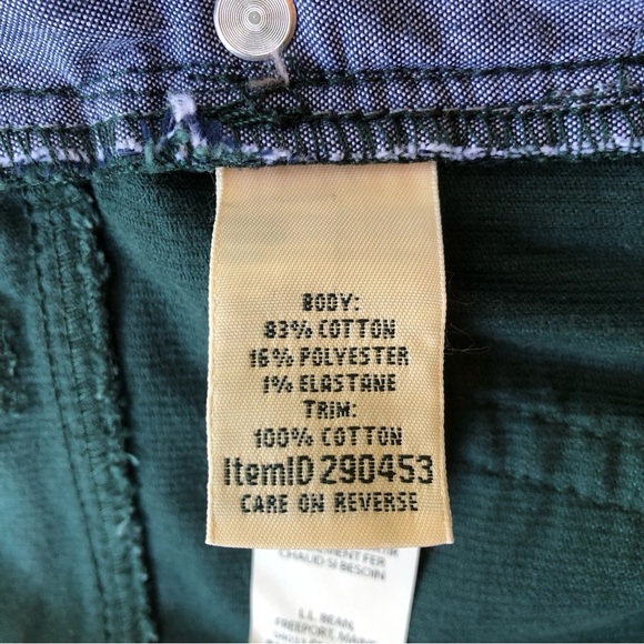 L.L. Bean Forest Green Corduroy Flare Classic 5 Pocket Pants Size 10 Regular - Picture 8 of 9